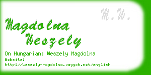 magdolna weszely business card